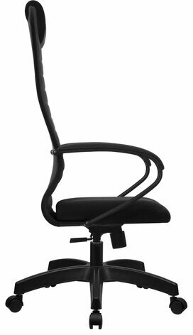 Кресло офисное МЕТТА "SU-B-10" пластик, ткань-сетка, сиденье и спинка мягкие, черное