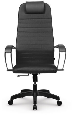 Кресло офисное МЕТТА "SU-B-10" пластик, ткань-сетка, сиденье и спинка мягкие, черное