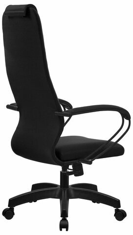 Кресло офисное МЕТТА "SU-B-10" пластик, ткань-сетка, сиденье и спинка мягкие, черное