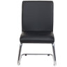 Кресло для приемных и переговорных CH-250-V, хром, экокожа, черное, 1098331