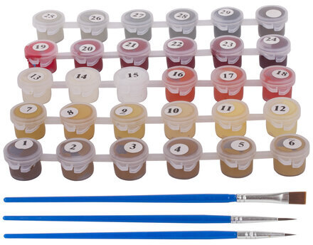 Картина по номерам 40х50 см, ОСТРОВ СОКРОВИЩ "Маковое поле", на подрамнике, акриловые краски, 3 кисти, 662493