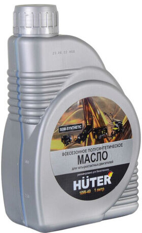 Полусинтетическое масло HUTER 10W-40, для 4-х тактных двигателей, 1 л, 73/8/1/1