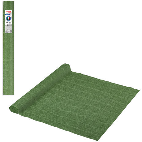 Бумага гофрированная/креповая (ИТАЛИЯ) 180 г/м2, 50х250 см, нефрит (565), BRAUBERG FIORE, 112624