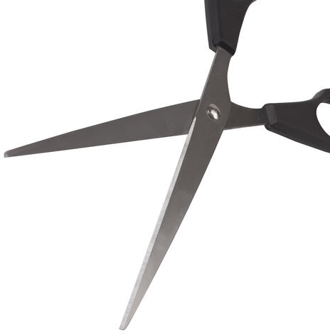 Ножницы STAFF "Basic", 180 мм, чёрные, ПВХ чехол с европодвесом, 236939