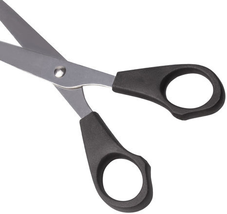 Ножницы STAFF "Basic", 180 мм, чёрные, ПВХ чехол с европодвесом, 236939