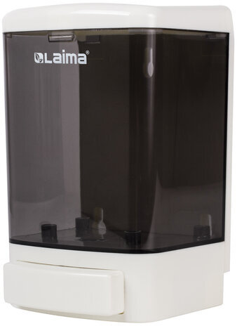 Дозатор для жидкого мыла LAIMA, НАЛИВНОЙ, 1 л, белый (тонированный), ABS-пластик, 603920
