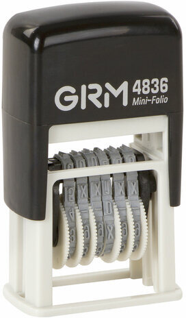 Нумератор 6-разрядный, оттиск 15х3 мм синий, GRM 4836, 124141018