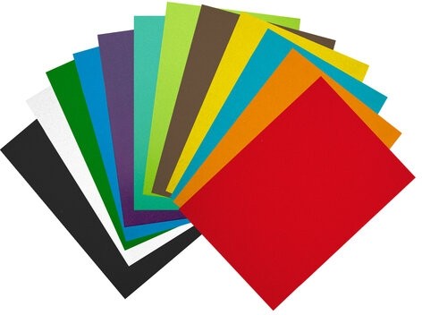 Картон цветной А4 немелованный (матовый), 24 листов 12 цветов, ПИФАГОР, 200х283 мм, 128012