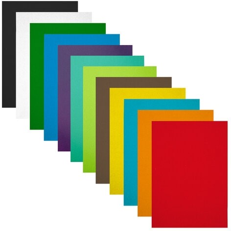 Картон цветной А4 немелованный (матовый), 24 листов 12 цветов, ПИФАГОР, 200х283 мм, 128012