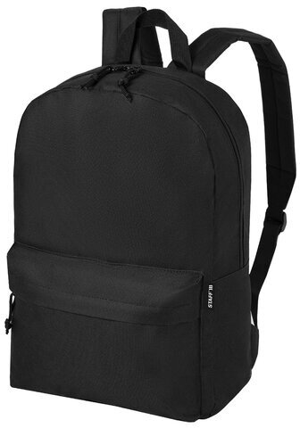 Рюкзак STAFF WALKER универсальный, с карманом, черный, 43х30х12 см, 272542