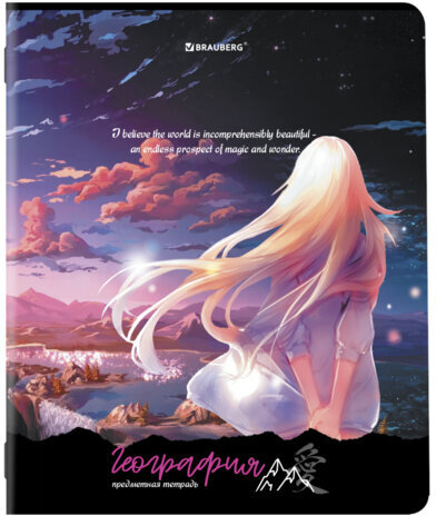 Тетради предметные, КОМПЛЕКТ 12 ПРЕДМЕТОВ, "ANIME GIRLS", 48 л., матовая ламинация, BRAUBERG, 404832