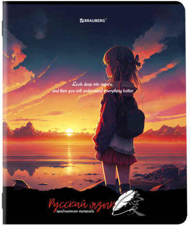 Тетради предметные, КОМПЛЕКТ 12 ПРЕДМЕТОВ, "ANIME GIRLS", 48 л., матовая ламинация, BRAUBERG, 404832