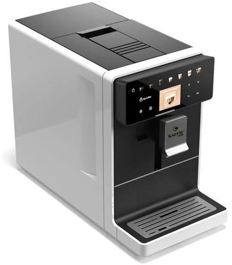 Кофемашина KAFFIT A5, 1400 Вт, объем 1,3 л, емкость для зерен 200 г, автокапучинатор, белая, A5 White