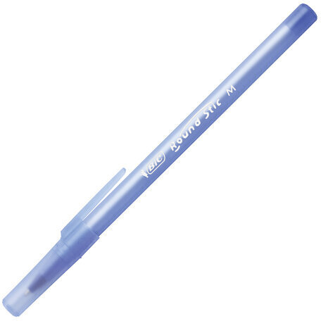 Ручка шариковая BIC "Round Stic", СИНЯЯ, корпус голубой, узел 1 мм, линия письма 0,32 мм, 921403