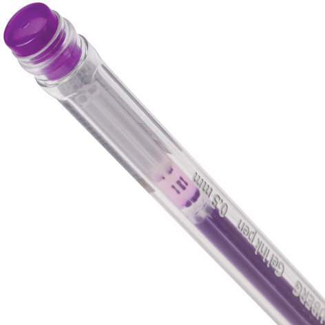 Ручка гелевая BRAUBERG "Jet", ФИОЛЕТОВАЯ, корпус прозрачный, узел 0,5 мм, линия письма 0,35 мм, 142161