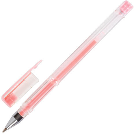 Ручки гелевые ПИФАГОР, НАБОР 6 ЦВЕТОВ, ПАСТЕЛЬНЫЕ, корпус прозрачный, узел 0,7 мм, линия письма 0,5 мм, 142797