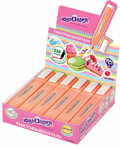 Текстовыделитель ЮНЛАНДИЯ "COLORSTAR PASTEL", ПЕРСИКОВЫЙ, линия 1-4 мм, 151715