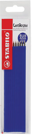 Стержни шариковые STABILO, НАБОР 10 шт., "LeftRight", 135 мм, СИНИЕ, узел 0,8 мм, линия письма 0,4 мм, 6308/10-41