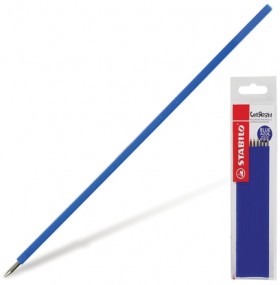 Стержни шариковые STABILO, НАБОР 10 шт., "LeftRight", 135 мм, СИНИЕ, узел 0,8 мм, линия письма 0,4 мм, 6308/10-41