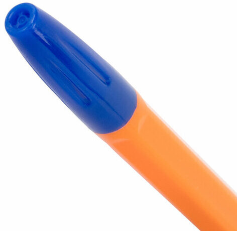 Ручка шариковая с грипом BRAUBERG "ULTRA GT ORANGE", СИНЯЯ, корпус оранжевый, линия 0,35 мм, 144052