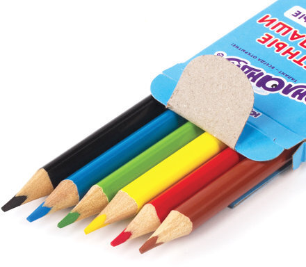 Карандаши цветные ЮНЛАНДИЯ "ЮНЛАНДИК БЫСТРЕЕ ВСЕХ", 6 цветов, трехгранные заточенные, 181387