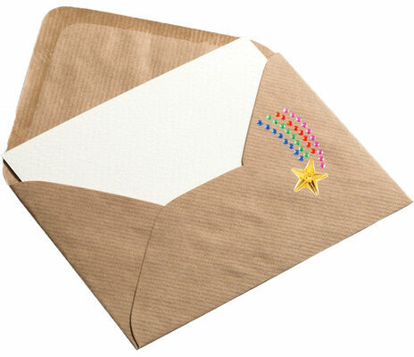 Наклейки готовые из страз НА РАДУГЕ, 7 декоративных элементов, 9,5х15,5 см, ОСТРОВ СОКРОВИЩ, 662237