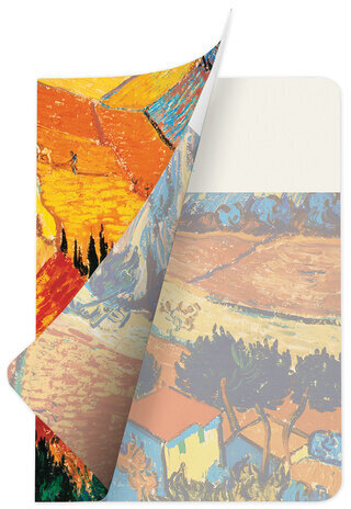 Тетрадь 60 л. в клетку обложка SoftTouch, бежевая бумага 70 г/м2, сшивка, В5 (179х250 мм), ВАН ГОГ, BRAUBERG, 1403818