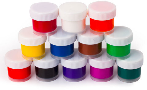 Краски акриловые художественные глянцевые ЛУЧ 12 цветов по 20 мл, в баночках, 22С 1409-09, 22С1409-08