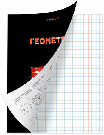 Тетрадь предметная "SHADE" 48 л., глянцевый лак, ГЕОМЕТРИЯ, клетка, BRAUBERG, 404266