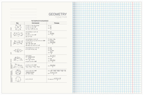 Тетрадь предметная "SHADE" 48 л., глянцевый лак, ГЕОМЕТРИЯ, клетка, BRAUBERG, 404266