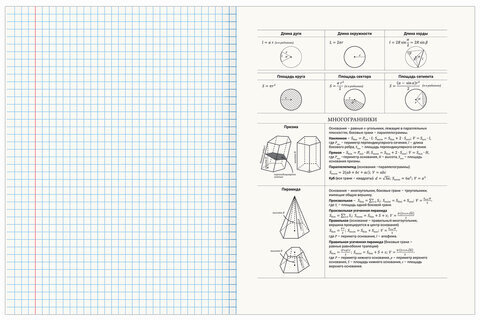 Тетрадь предметная "SHADE" 48 л., глянцевый лак, ГЕОМЕТРИЯ, клетка, BRAUBERG, 404266