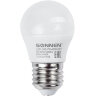 Лампа светодиодная SONNEN, 7 (60) Вт, цоколь E27, шар, холодный белый свет, 30000 ч, LED G45-7W-4000-E27, 453704