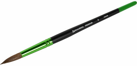 Кисть из ворса пони № 8, BRAUBERG PREMIUM, 200987