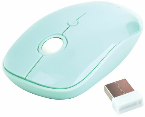 Мышь беспроводная GEMBIRD MUSW-395, 3 кнопки + 1 колесо-кнопка, оптическая, бирюзовая