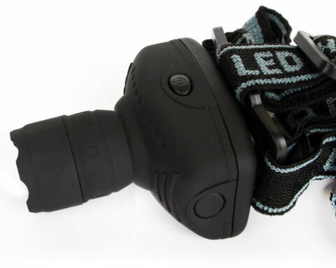 Фонарь налобный ULTRAFLASH 1Вт LED, ZOOM, 3 режима, питание 3хААА (не в комплекте), LED5354