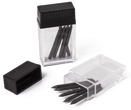 Грифели запасные для циркуля BRAUBERG, набор 2 тубы по 5 шт. (10 шт. х 24 мм), HB, 2 мм, блистер, 210354