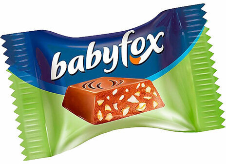 Конфеты шоколадные BABYFOX "Mini" с фундуком в молочном шоколаде, 500 г, КЕК806