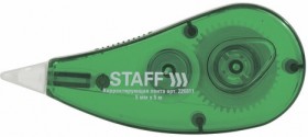 Корректирующая лента STAFF "EVERYDAY", 5 мм х 5 м, корпус зеленый, блистер, 226811