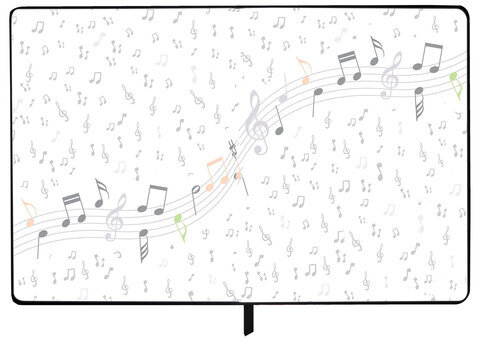 Дневник для музыкальной школы 48 л., обложка кожзам твердая, фольга, BRAUBERG, КЛАССИКА, 107369