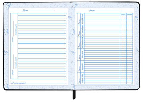 Дневник для музыкальной школы 48 л., обложка кожзам твердая, фольга, BRAUBERG, КЛАССИКА, 107369