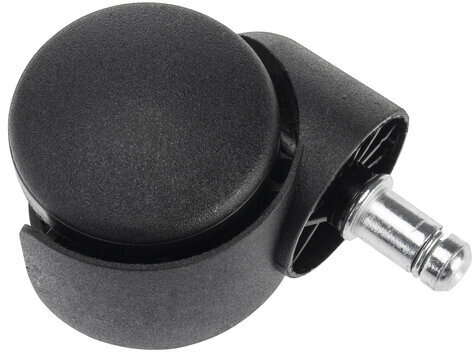 Колеса (ролики) BRABIX для кресла, пластиковые, КОМПЛЕКТ 5 шт., шток d11 мм, черные, в коробе, 532008