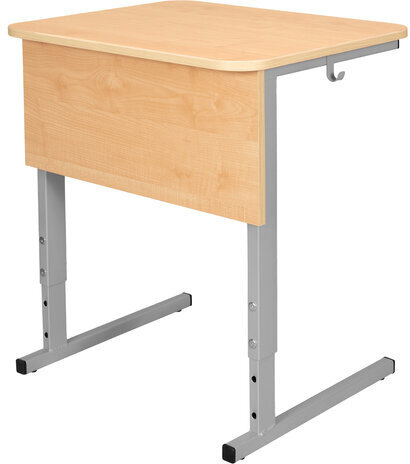 Стол-парта 1-местный регулируемый СУТ.54, 600х500х520-640 мм, рост 2-4, серый каркас, ЛДСП клён