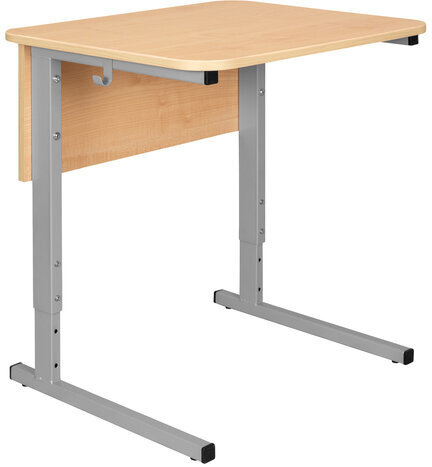 Стол-парта 1-местный регулируемый СУТ.54, 600х500х520-640 мм, рост 2-4, серый каркас, ЛДСП клён
