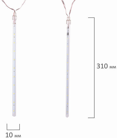 Гирлянда светодиодная на окно "СОСУЛЬКИ", 160 ламп, 2,1х0,3 м, холодный белый, ЗОЛОТАЯ СКАЗКА, 591340