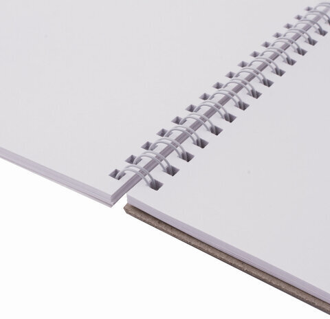 Скетчбук, белая бумага 120 г/м2, 145х205 мм, 40 л., гребень, жёсткая подложка, BRAUBERG ART DEBUT, 110988