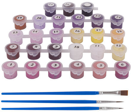 Картина по номерам 40х50 см, ОСТРОВ СОКРОВИЩ "Цветущая сакура", на подрамнике, акриловые краски, 3 кисти, 662494