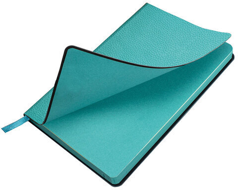 Ежедневник недатированный А5 (138х213 мм) BRAUBERG "Stylish", кожзам, гибкий, 160 л., бирюзовый, 111862