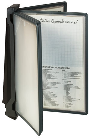 Демосистема настенная, с 10 серыми панелями А4, BRAUBERG, 231235