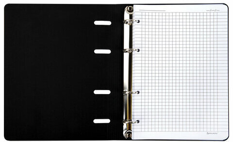 Тетрадь на кольцах А5 (180х220 мм), 80 л., под кожу, BRAUBERG VISTA, "Bouquet", 112123