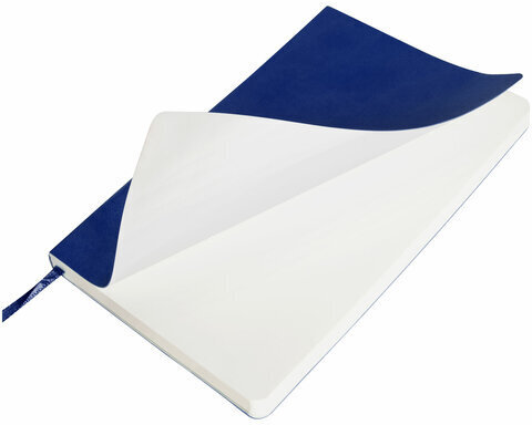 Блокнот-скетчбук А5 (130х210 мм), BRAUBERG ULTRA, под кожу, 80 г/м2, 96 л., без линовки, темно-синий, 113020